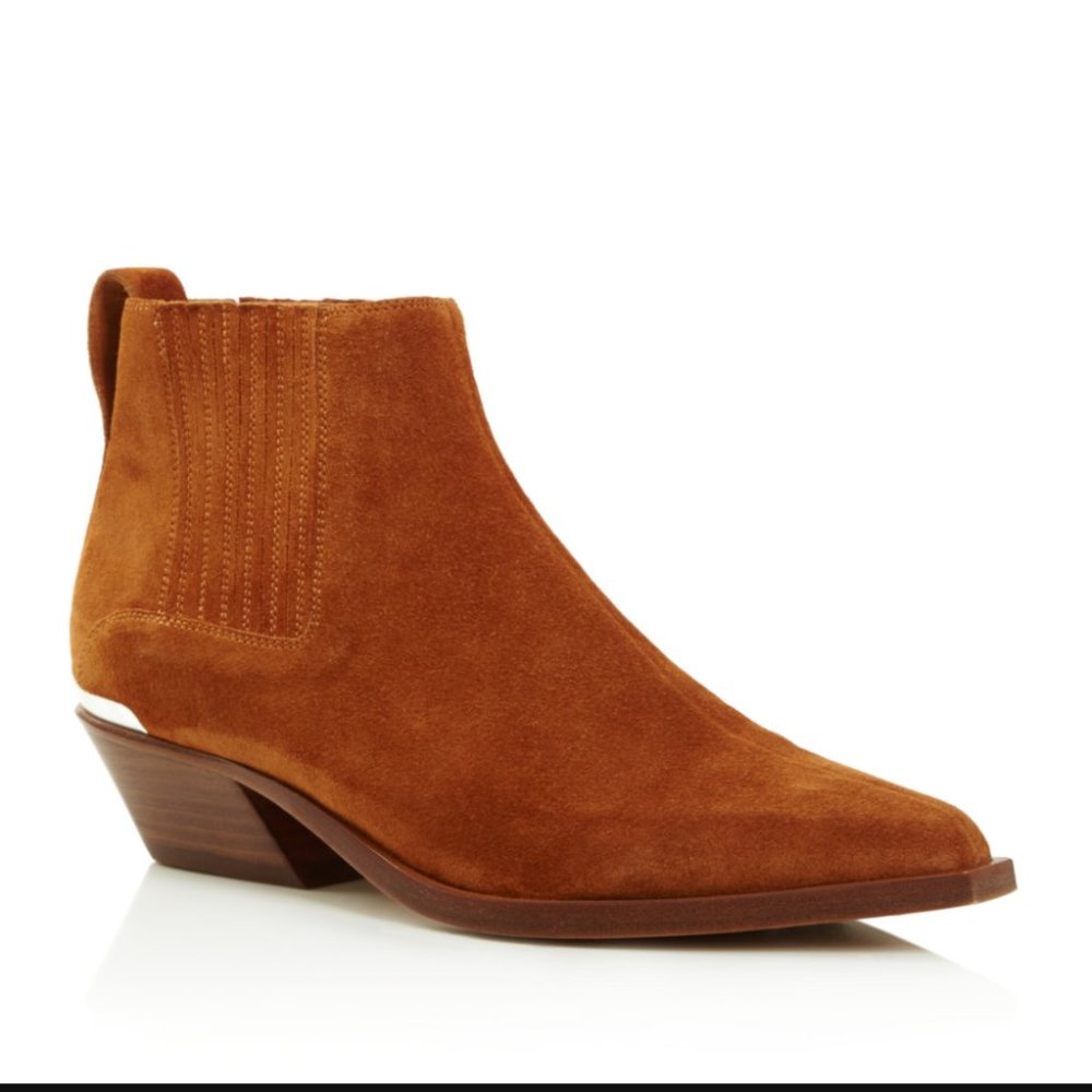 rag & bone Women's Westin Pointed-Toe Suede Low-Heel Booties